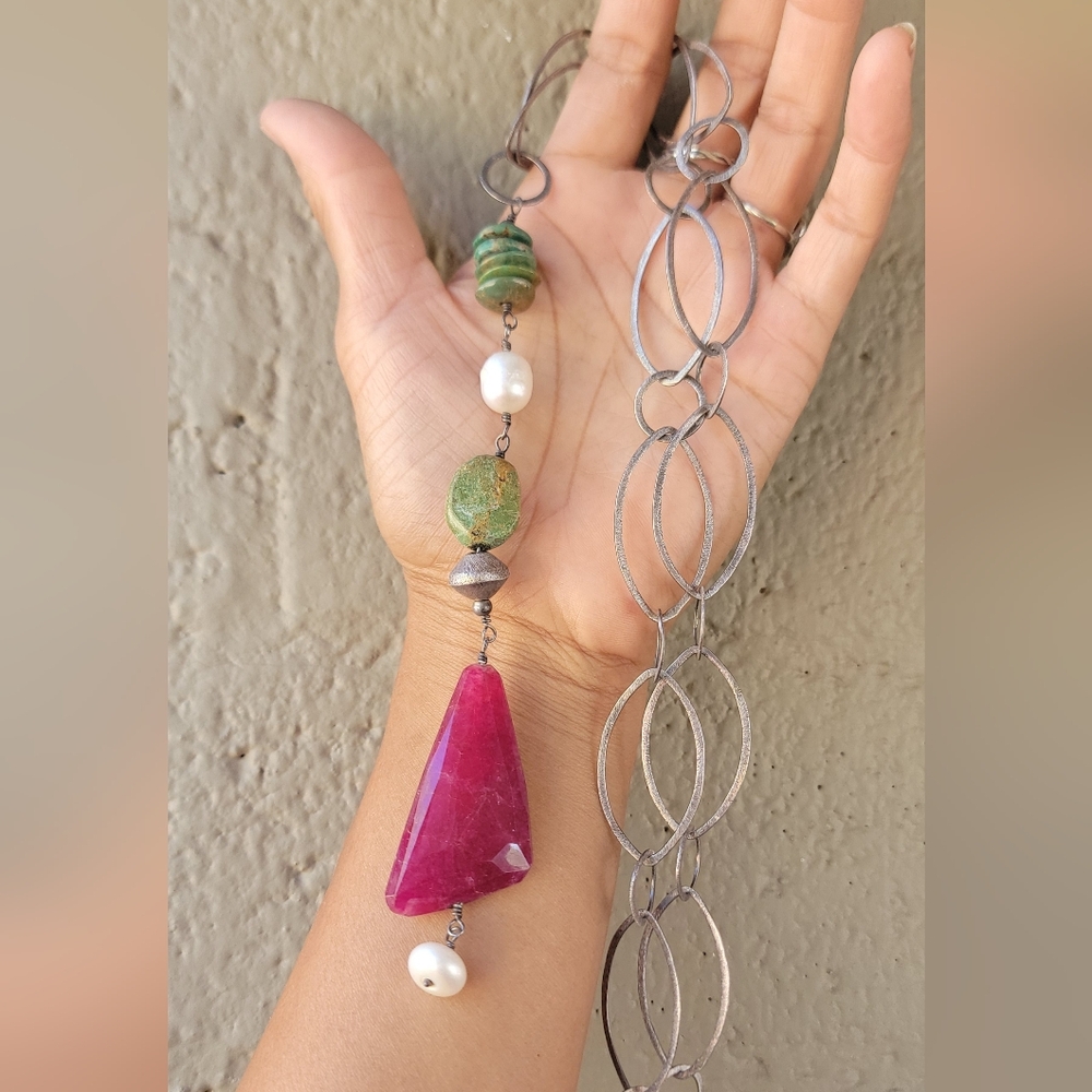 Artisan Handcrafted Huge Solid Brushed 925 Sterli… - image 2